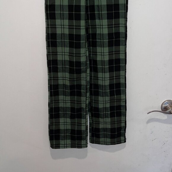 Princess Polly Green & Black Plaid High-Waisted Women's Pants Size 0 - Picture 4 of 14